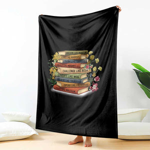 Black History Leaders Book Throw Blanket African American Teachers TS12 Print Your Wear