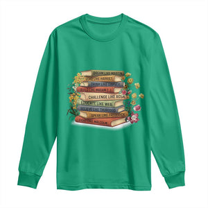 Black History Leaders Book Long Sleeve Shirt African American Teachers TS12 Irish Green Print Your Wear