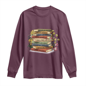 Black History Leaders Book Long Sleeve Shirt African American Teachers TS12 Maroon Print Your Wear