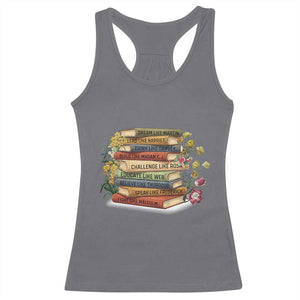 Black History Leaders Book Racerback Tank Top African American Teachers TS12 Charcoal Print Your Wear