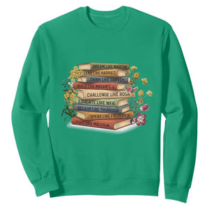 Black History Leaders Book Sweatshirt African American Teachers TS12 Irish Green Print Your Wear
