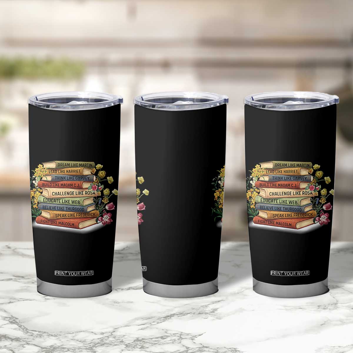 Black History Leaders Book Tumbler Cup African American Teachers TS12 Print Your Wear