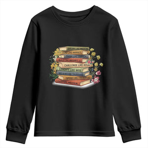 Black History Leaders Book Youth Sweatshirt African American Teachers TS12 Black Print Your Wear