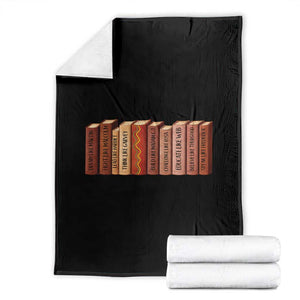 African American Teachers Gift Throw Blanket Black History Leaders Book TS12 Black Print Your Wear