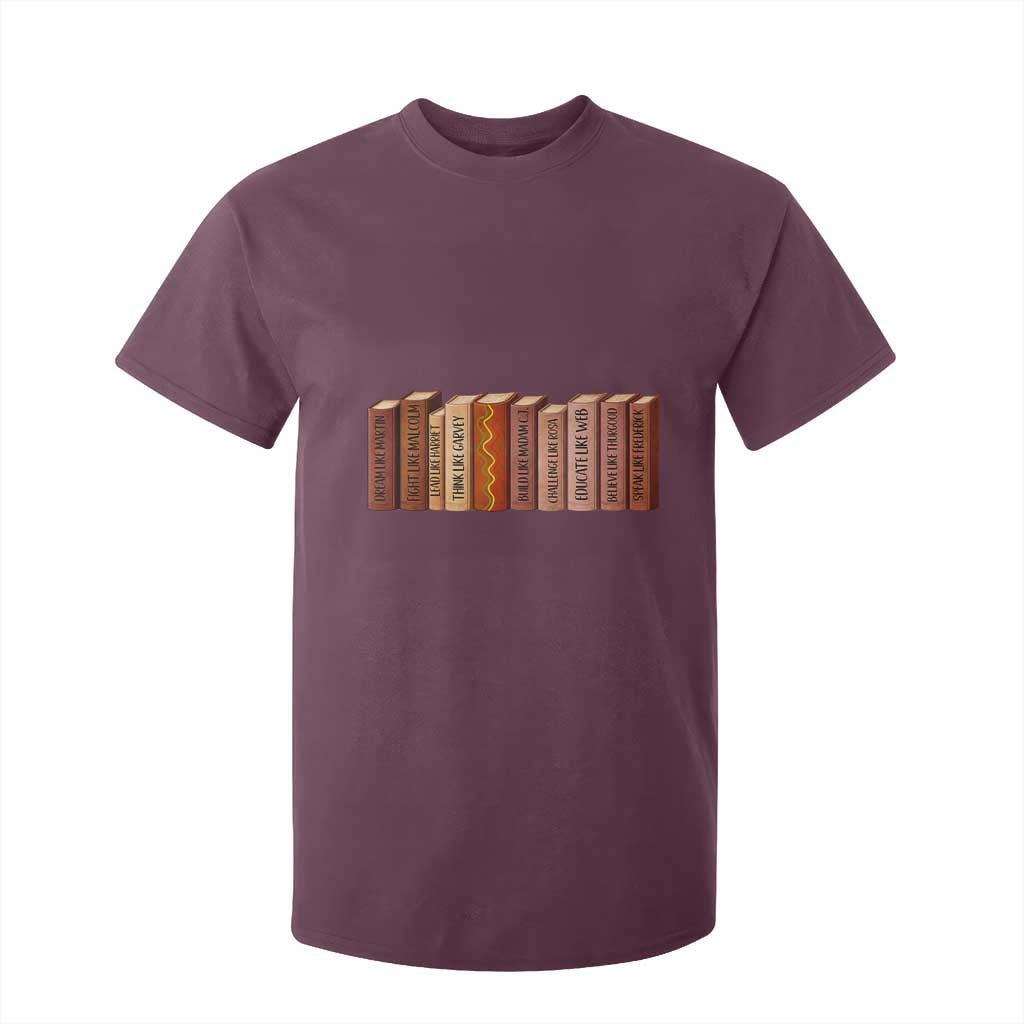 African American Teachers Gift T Shirt For Kid Black History Leaders Book TS12 Maroon Print Your Wear