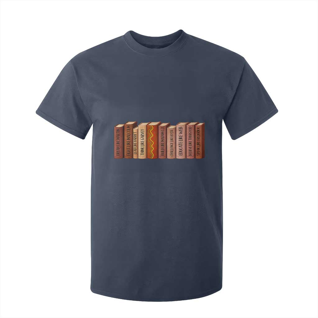 African American Teachers Gift T Shirt For Kid Black History Leaders Book TS12 Navy Print Your Wear