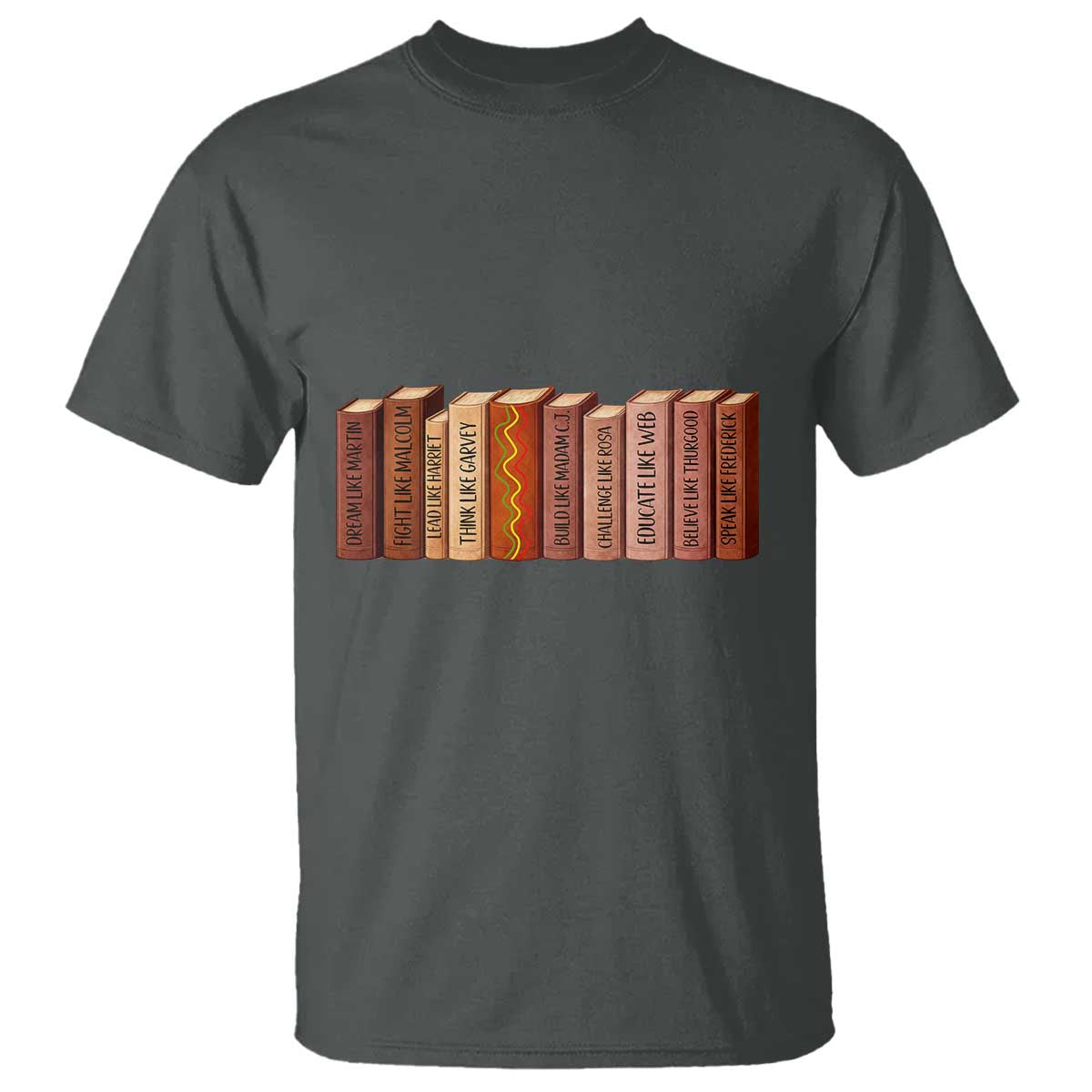 African American Teachers Gift T Shirt Black History Leaders Book TS12 Dark Heather Print Your Wear