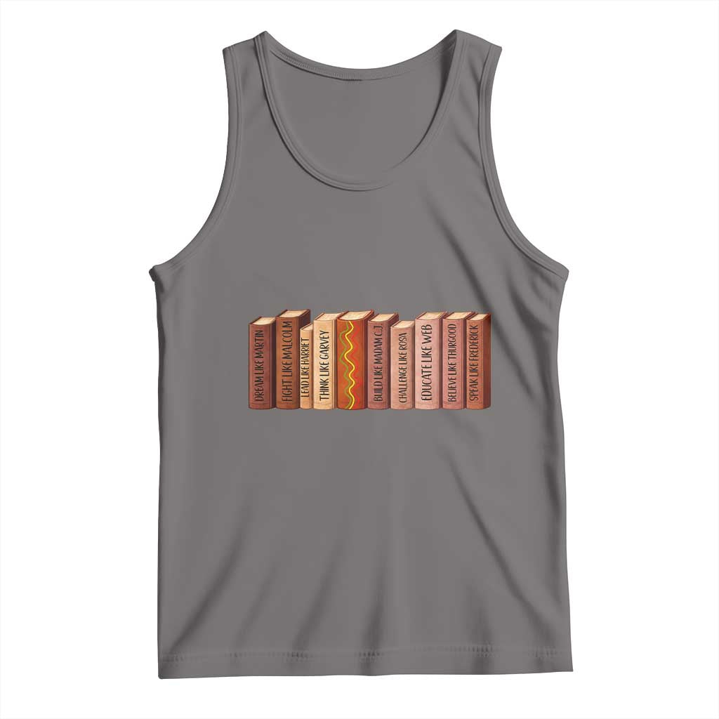 African American Teachers Gift Tank Top Black History Leaders Book TS12 Deep Heather Print Your Wear