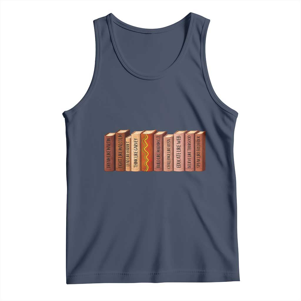 African American Teachers Gift Tank Top Black History Leaders Book TS12 Navy Print Your Wear