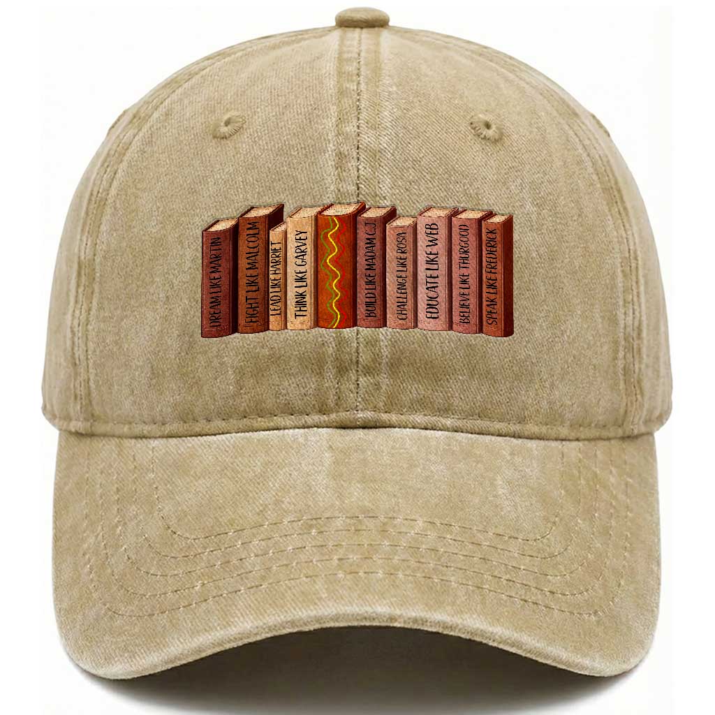 African American Teachers Gift Washed Cotton Baseball Cap Black History Leaders Book TS12 Print Your Wear