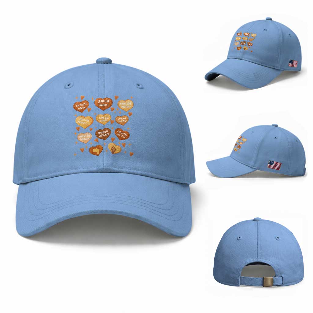 Black History Leaders Baseball Cap African American Teachers Pride TS12 Baseball Cap Universal Fit Light Blue Print Your Wear