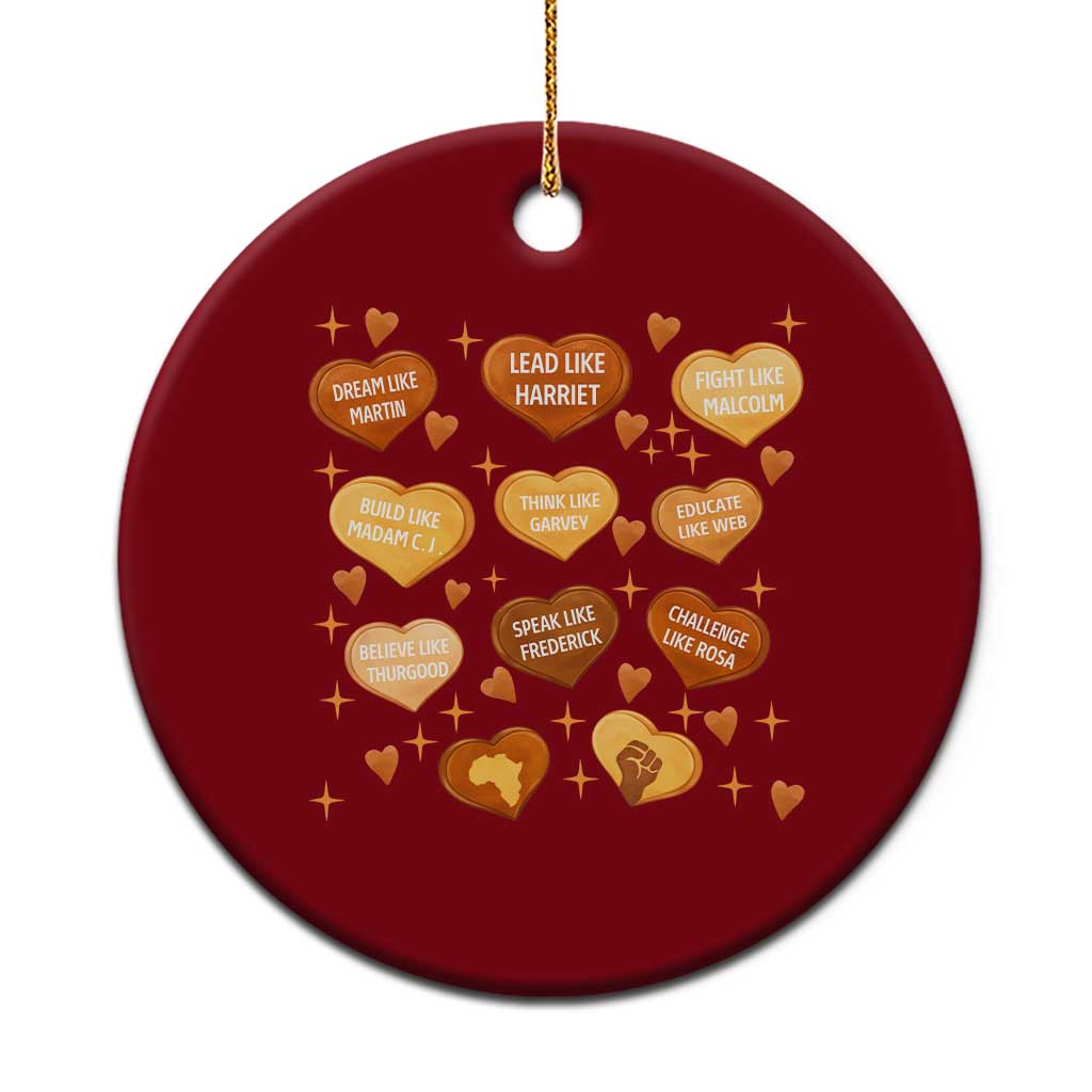 Black History Leaders Ceramic Ornament African American Teachers Pride TS12 1pc Red Print Your Wear