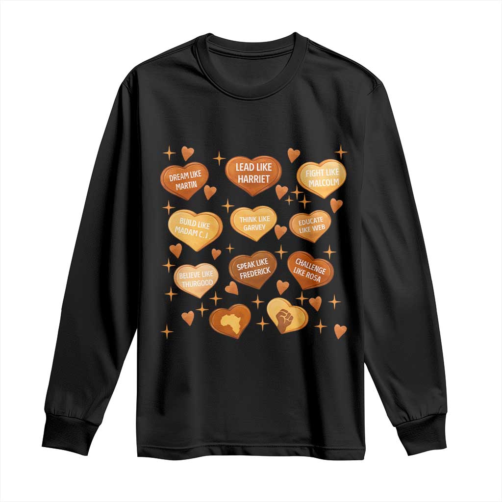 Black History Leaders Long Sleeve Shirt African American Teachers Pride TS12 Black Print Your Wear