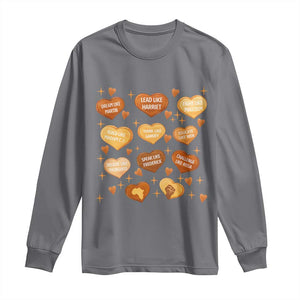Black History Leaders Long Sleeve Shirt African American Teachers Pride TS12 Charcoal Print Your Wear