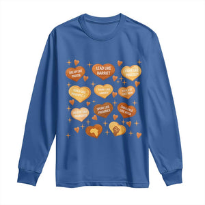 Black History Leaders Long Sleeve Shirt African American Teachers Pride TS12 Royal Blue Print Your Wear