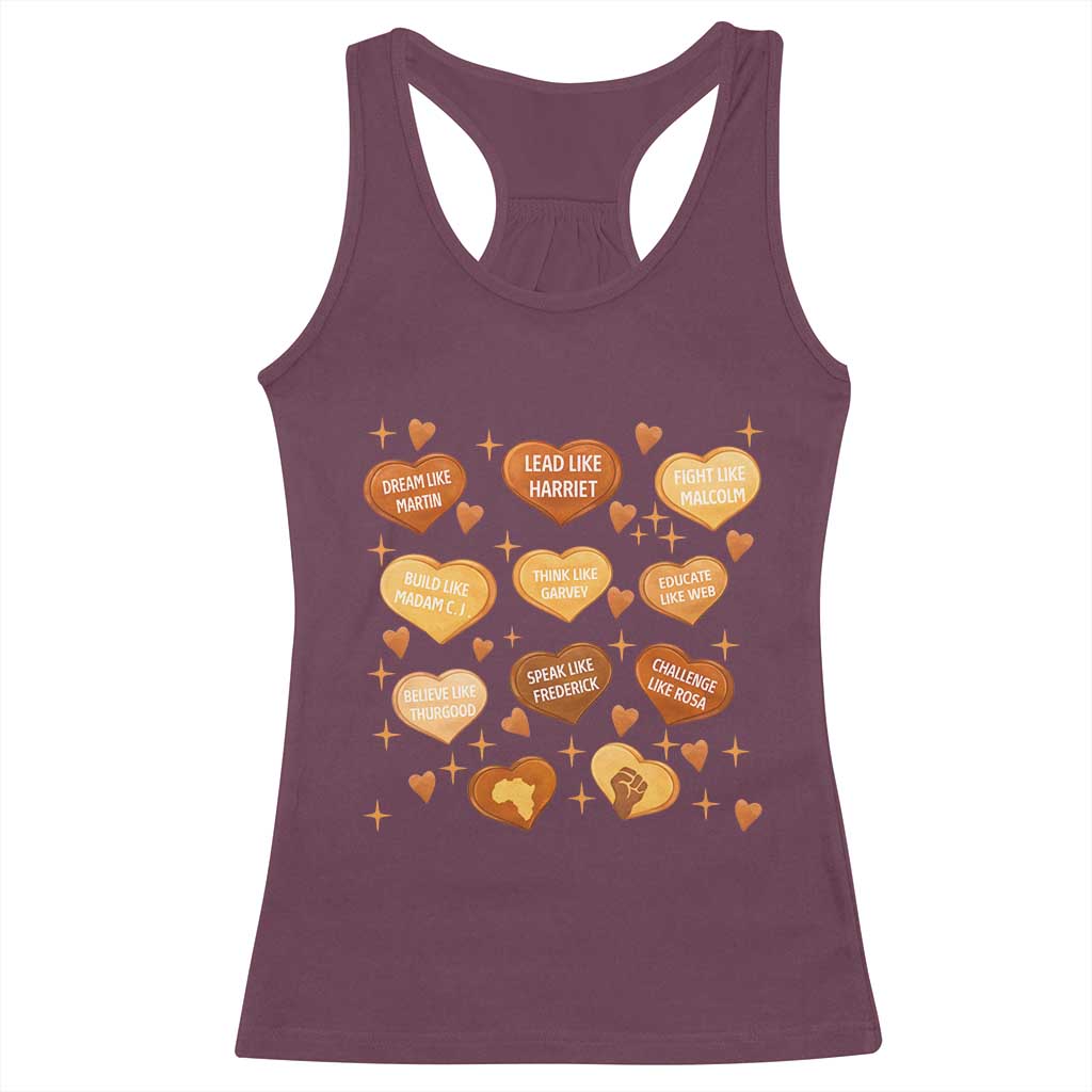 Black History Leaders Racerback Tank Top African American Teachers Pride TS12 Maroon Print Your Wear