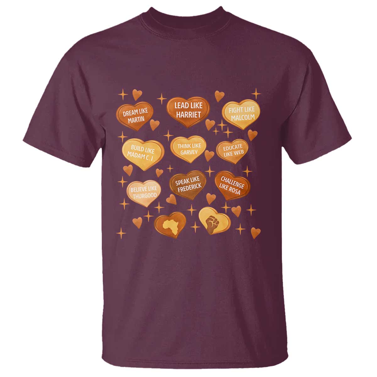 Black History Leaders T Shirt African American Teachers Pride TS12 Maroon Print Your Wear
