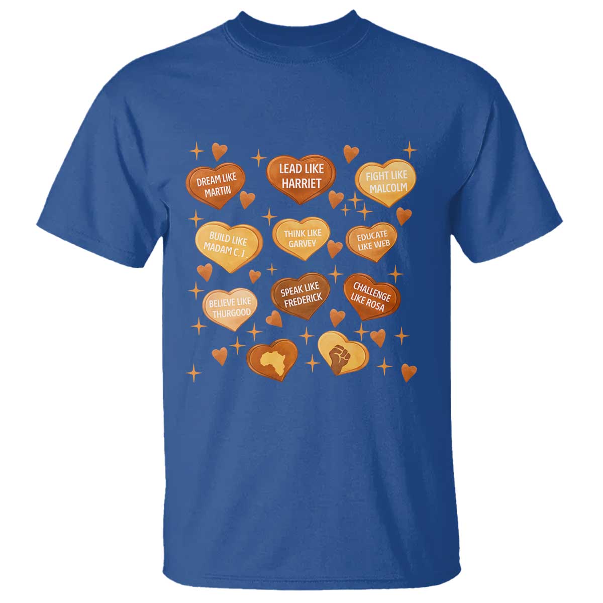 Black History Leaders T Shirt African American Teachers Pride TS12 Royal Blue Print Your Wear