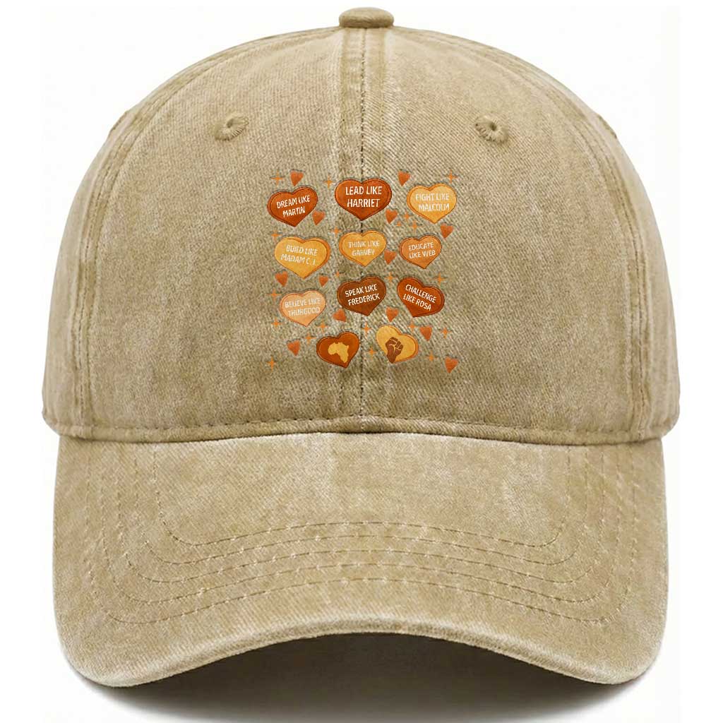 Black History Leaders Washed Cotton Baseball Cap African American Teachers Pride TS12 Print Your Wear