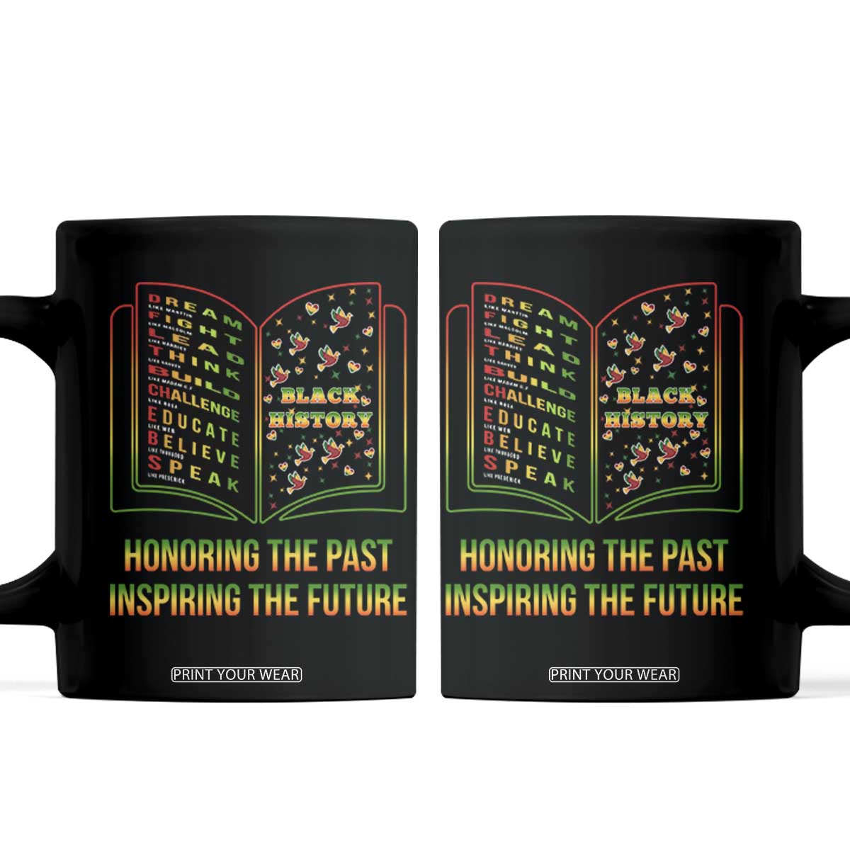 Black History Leaders Book Coffee Mug African American History For Teachers TS12 Black Print Your Wear