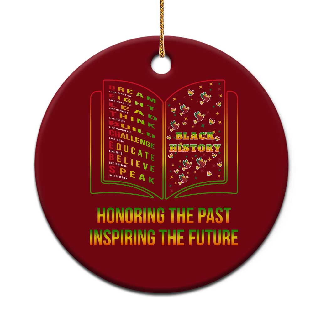 Black History Leaders Book Ceramic Ornament African American History For Teachers TS12 1pc Red Print Your Wear