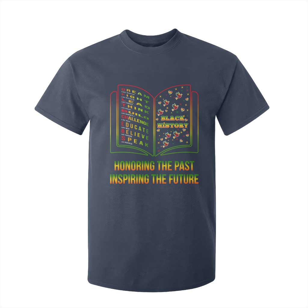 Black History Leaders Book T Shirt For Kid African American History For Teachers TS12 Navy Print Your Wear