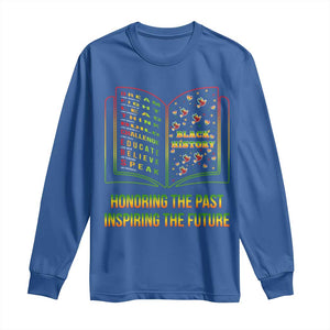 Black History Leaders Book Long Sleeve Shirt African American History For Teachers TS12 Royal Blue Print Your Wear