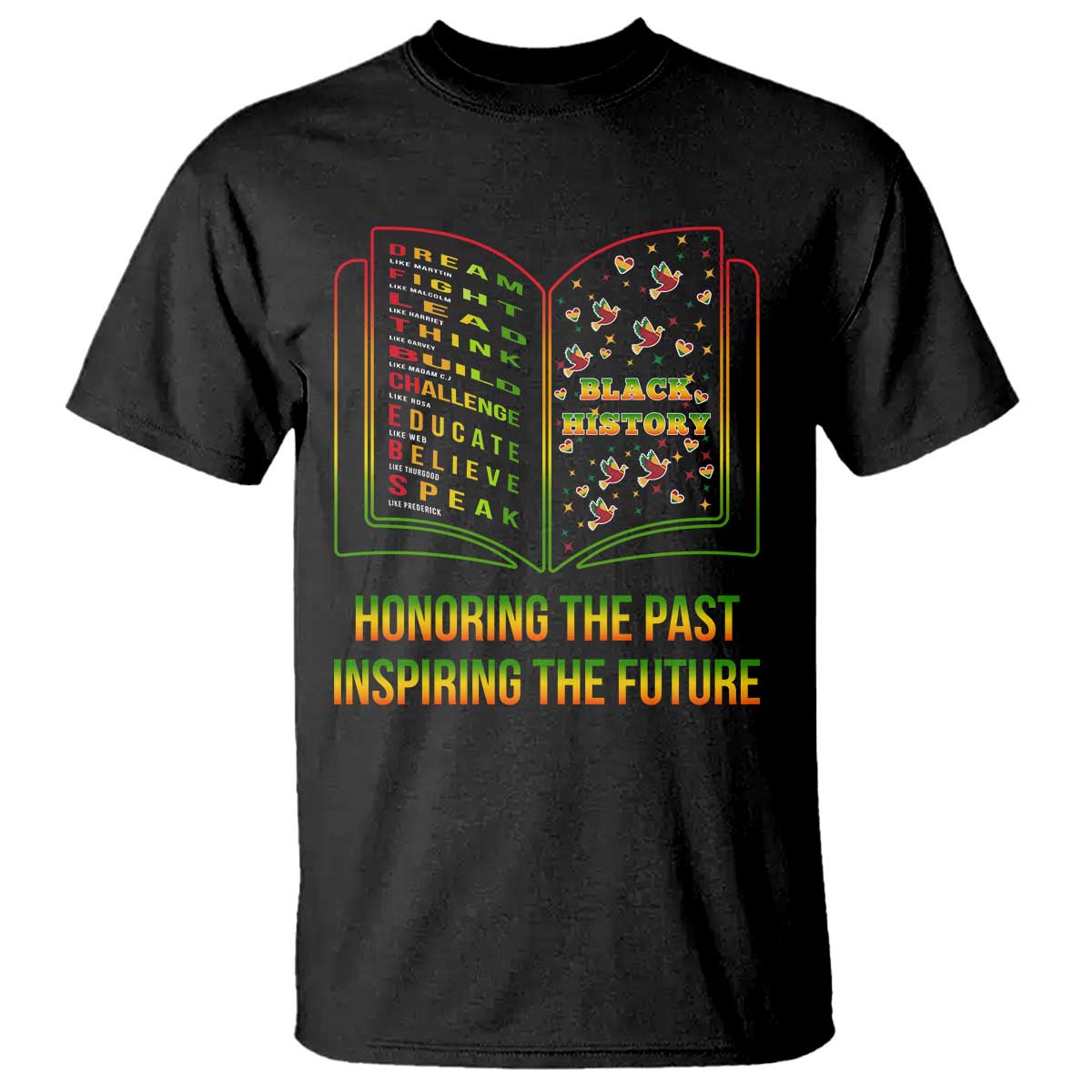 Black History Leaders Book T Shirt African American History For Teachers TS12 Black Print Your Wear