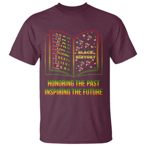 Black History Leaders Book T Shirt African American History For Teachers TS12 Maroon Print Your Wear