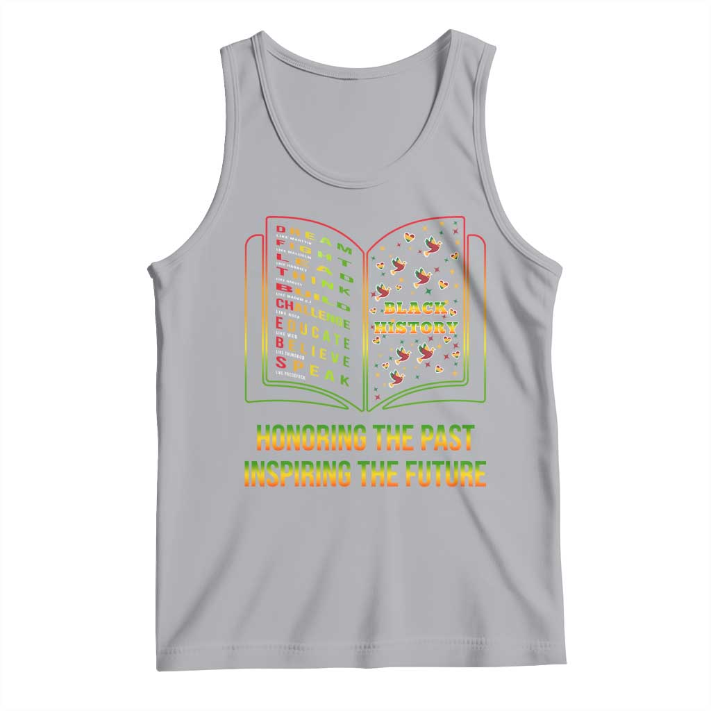 Black History Leaders Book Tank Top African American History For Teachers TS12 Athletic Heather Print Your Wear