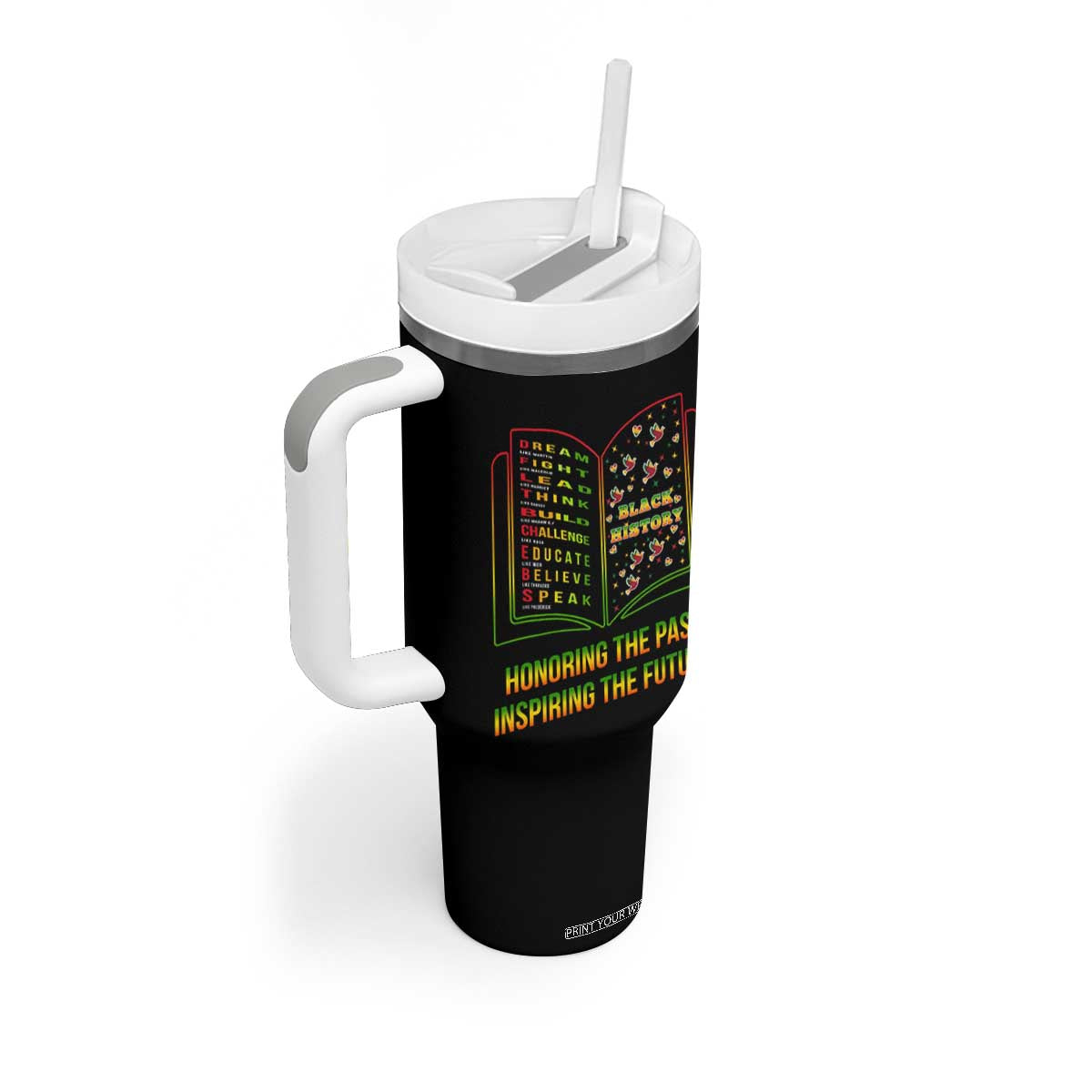 Black History Leaders Book Tumbler With Handle African American History For Teachers TS12 Print Your Wear