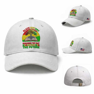 Black History Honoring The Past Inspiring The Future Baseball Cap African American Pride TS12 Baseball Cap Universal Fit White Print Your Wear
