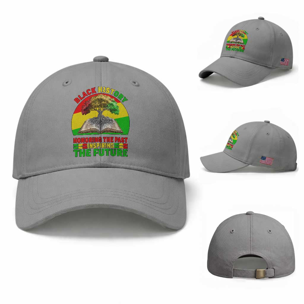 Black History Honoring The Past Inspiring The Future Baseball Cap African American Pride TS12 Baseball Cap Universal Fit Sport Gray Print Your Wear