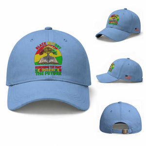 Black History Honoring The Past Inspiring The Future Baseball Cap African American Pride TS12 Baseball Cap Universal Fit Light Blue Print Your Wear
