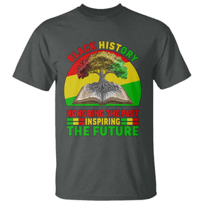 Black History Honoring The Past Inspiring The Future T Shirt African American Pride TS12 Dark Heather Print Your Wear