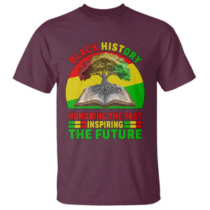 Black History Honoring The Past Inspiring The Future T Shirt African American Pride TS12 Maroon Print Your Wear