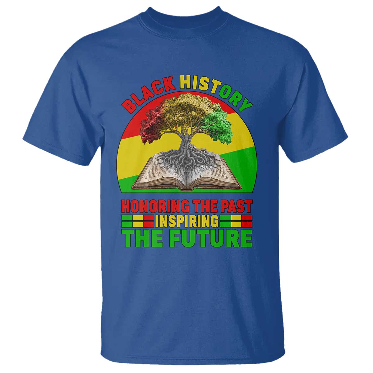 Black History Honoring The Past Inspiring The Future T Shirt African American Pride TS12 Royal Blue Print Your Wear