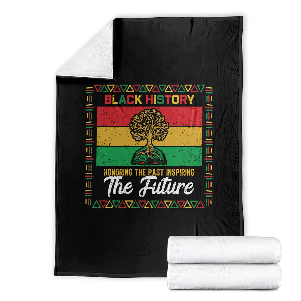 Black History Month Throw Blanket Honoring The Past Inspiring The Future TS12 Black Print Your Wear