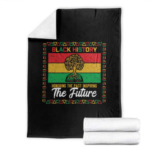Black History Month Throw Blanket Honoring The Past Inspiring The Future TS12 Black Print Your Wear