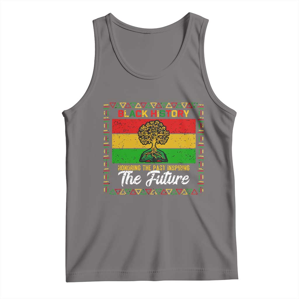 Black History Month Tank Top Honoring The Past Inspiring The Future TS12 Deep Heather Print Your Wear