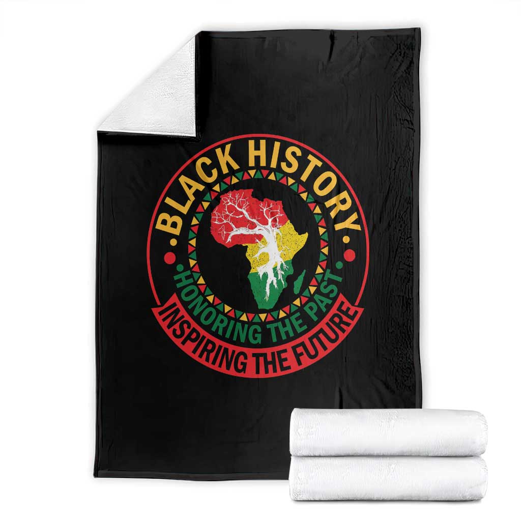 Inspiring The Future Honoring The Past Throw Blanket African American Heritage TS12 Black Print Your Wear