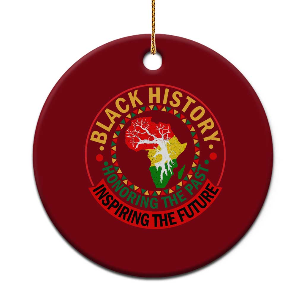 Inspiring The Future Honoring The Past Ceramic Ornament African American Heritage TS12 1pc Red Print Your Wear
