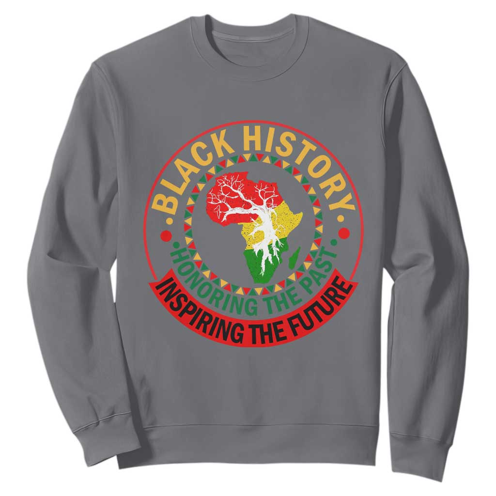 Inspiring The Future Honoring The Past Sweatshirt African American Heritage TS12 Charcoal Print Your Wear