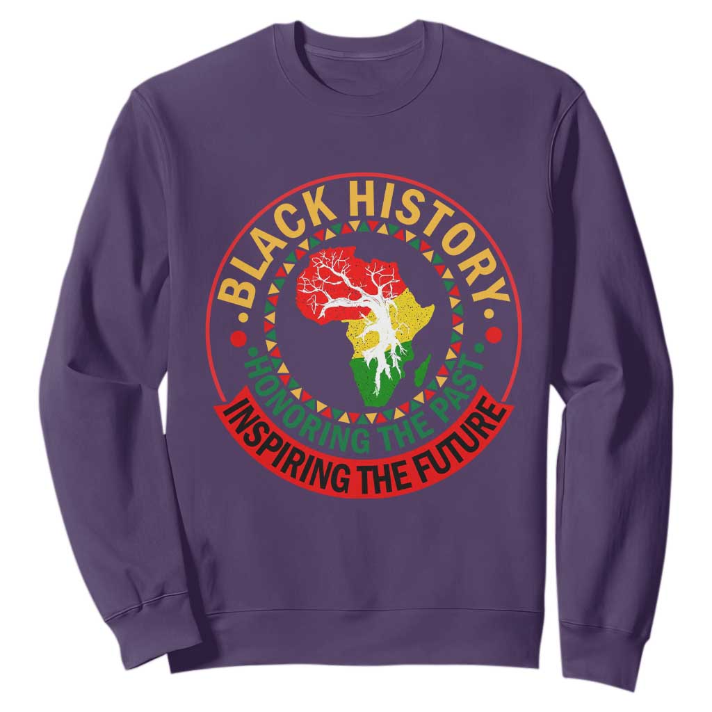 Inspiring The Future Honoring The Past Sweatshirt African American Heritage TS12 Purple Print Your Wear