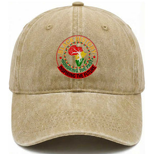 Inspiring The Future Honoring The Past Washed Cotton Baseball Cap African American Heritage TS12 Print Your Wear