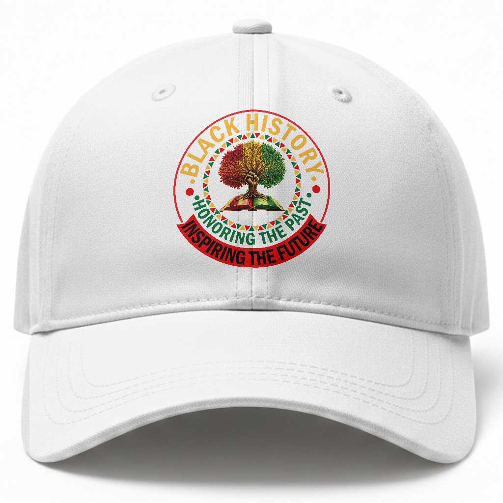 Black History Month Quote Baseball Cap Honoring The Past Inspiring The Future Gift TS12 Print Your Wear