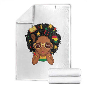 My Roots Black History Culture Pride Throw Blanket African American Heritage TS12 White Print Your Wear