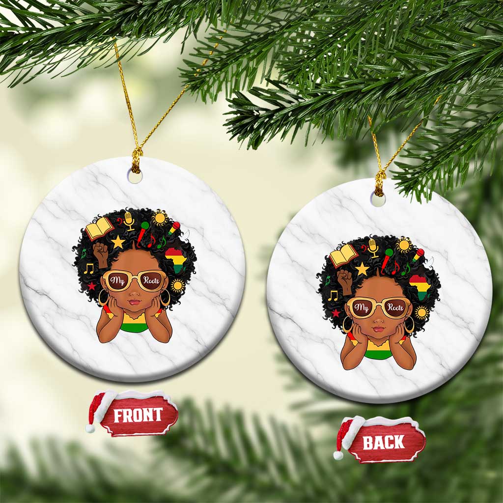 My Roots Black History Culture Pride Ceramic Ornament African American Heritage TS12 1pc White Marble Print Your Wear