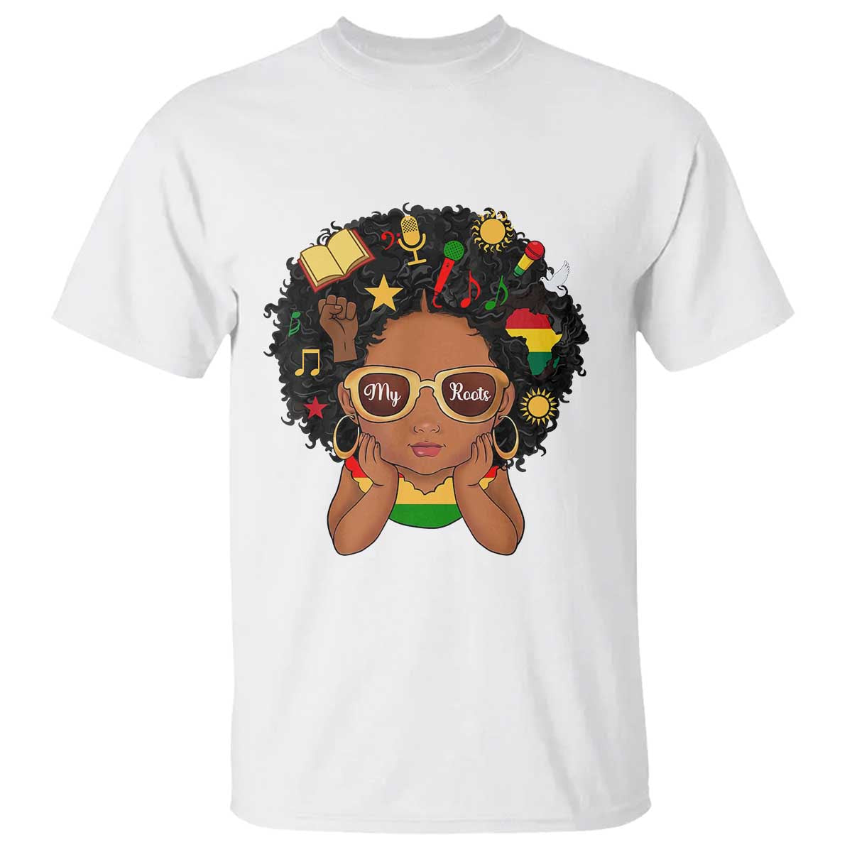 My Roots Black History Culture Pride T Shirt African American Heritage TS12 White Print Your Wear
