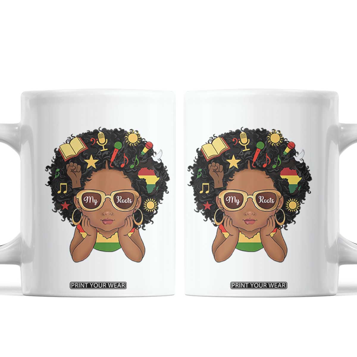 My Roots Black History Culture Pride Coffee Mug African American Heritage TS12 White Print Your Wear